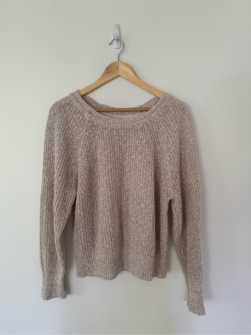 Free People Knit Sweater in Beige